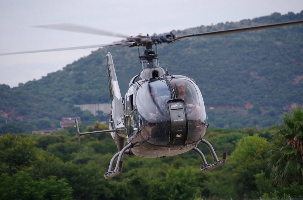 Test Pilot Gerry Broberg conducting test flight on Gazelle on 24-01-17 at Wonderboom Airport at Warbird Aircraft Services. Gerry has flown helicopters now for 57 years!