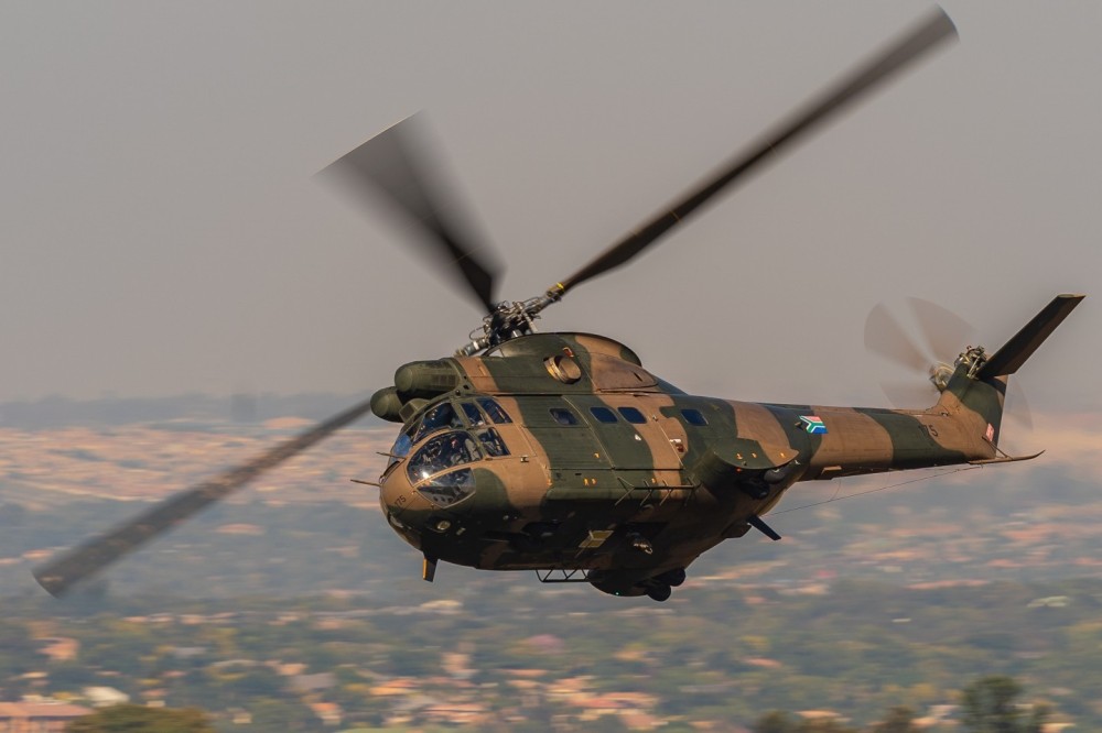 Aerospatiale SA 330 Puma from the South African Airforce preparing for the annual Museum Airshow 2024