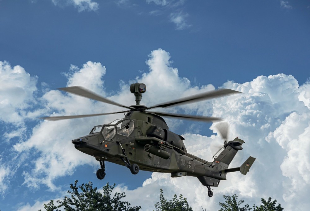 L'hélicoptère Tigre UHD / KHS /KampfHubSchrauber 74/16- lutte antichar / et attaque : Bundeswehr Allemande 
bas aérienne   GAMSTAT - Chabeuil