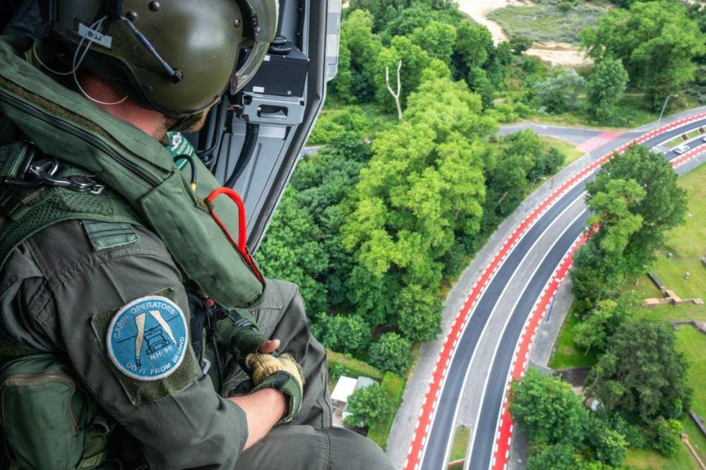 Belgian Airforce 
Airbus Helicopters NH90
Cabin / Hoisting operator above Belgian soil