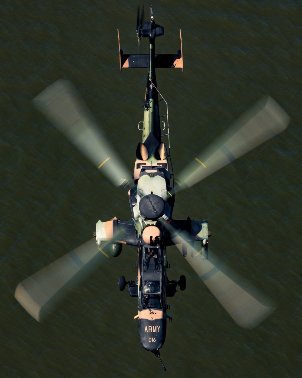 Australian Army Aviation Corps ARH Tiger 'A38-016' flying overhead the Brisbane River during rehearsals for the annual Riverfire display. A handful of ARH Tigers are based at the nearby Swartz Barracks as part of the Army Aviation Training Centre.