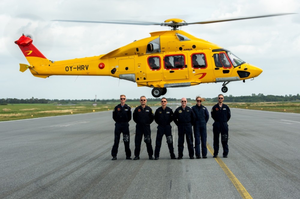 In August 2024, during my visit to the NHV facility at Esbjerg Airport, I photographed the pilots in front of one of the Airbus helicopters that had just returned from an oil and gas platform in the North Sea.