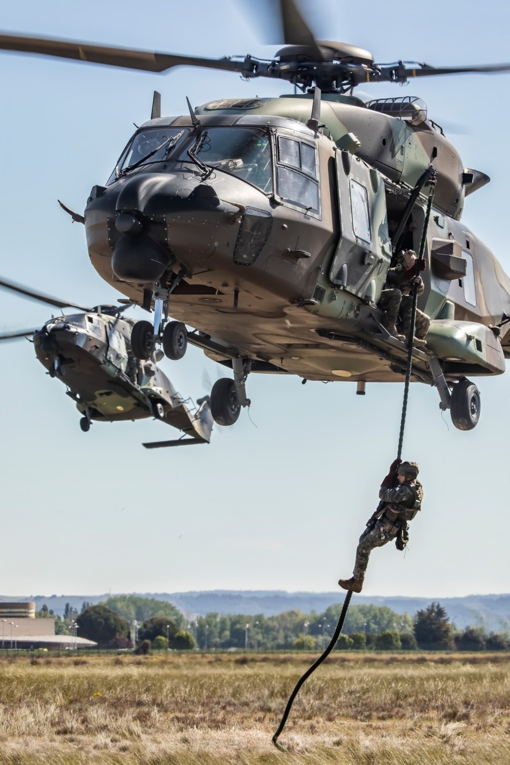 Infiltration exercise of Special Operations teams with an NH-90 "Sarrio" patrol of the III Maneuver Helicopter Battalion (BHELMA III) of the Spanish Army Aviation