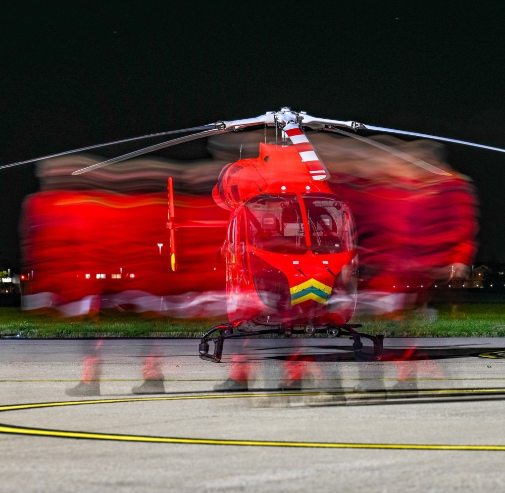 The crew of Helimed 27 walk away from their MD902 after its last public appearance with the aircraft being retired just days after in favour of new EC135s