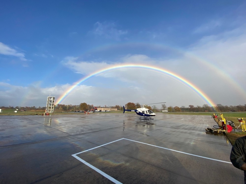 I’m a helicopter pilot for the city of Memphis Tennessee police department. I took this photo when there was a thunderstorm. It just passed over and it was clearing out.